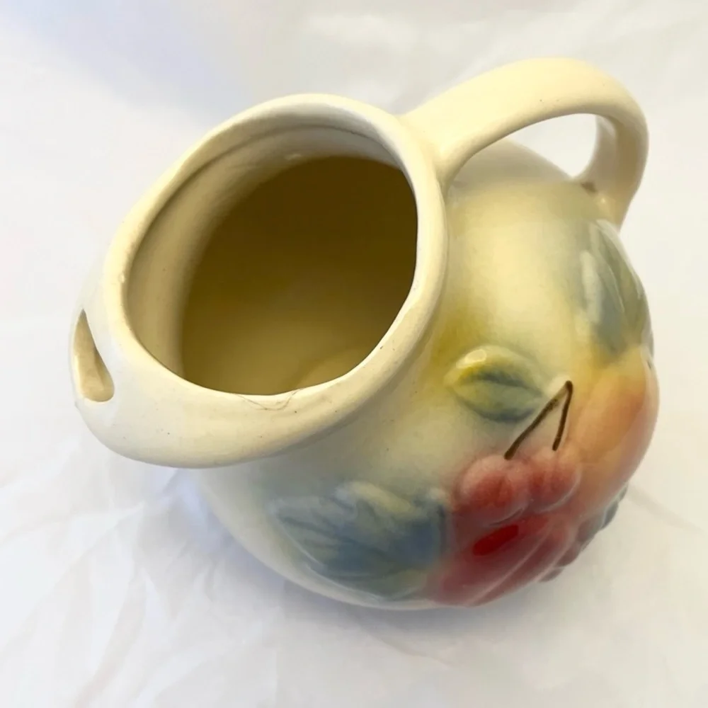Shawnee Ball Pitcher, Fruit Pattern, No. 80, 1950s Vintage Pottery EUC